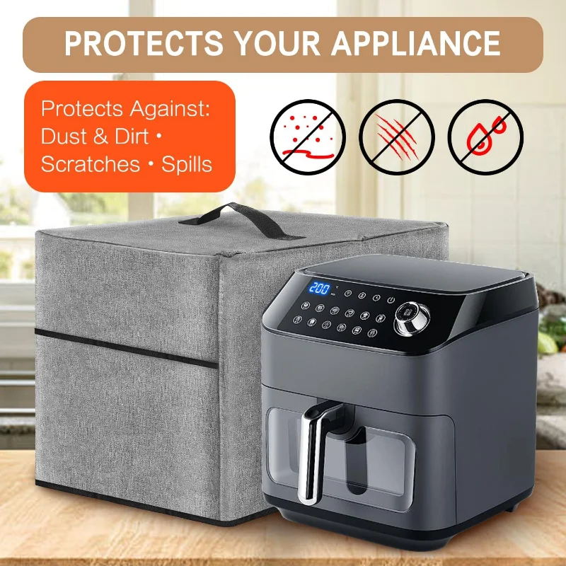 Air Fryer Dust Cover, Pressure Cooker with Accessory Pocket, Small Appliance Covers Case Protections Protector, Waterproof, D
Air Fryer Dust Cover, Pressure Cooker with Accessory Pocket, Small Appliance Covers Case Protections Protector, Waterproof, D