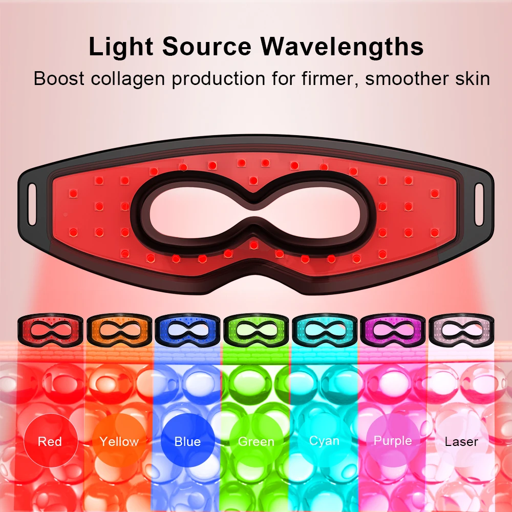 36 Lights Red Light Eye Mask 7 Color Modes for Anti-Aging, Firming, Soothing, 3D Ergonomic Design Face Mask
36 Lights Red Light Eye Mask 7 Color Modes for Anti-Aging, Firming, Soothing, 3D Ergonomic Design Face Mask