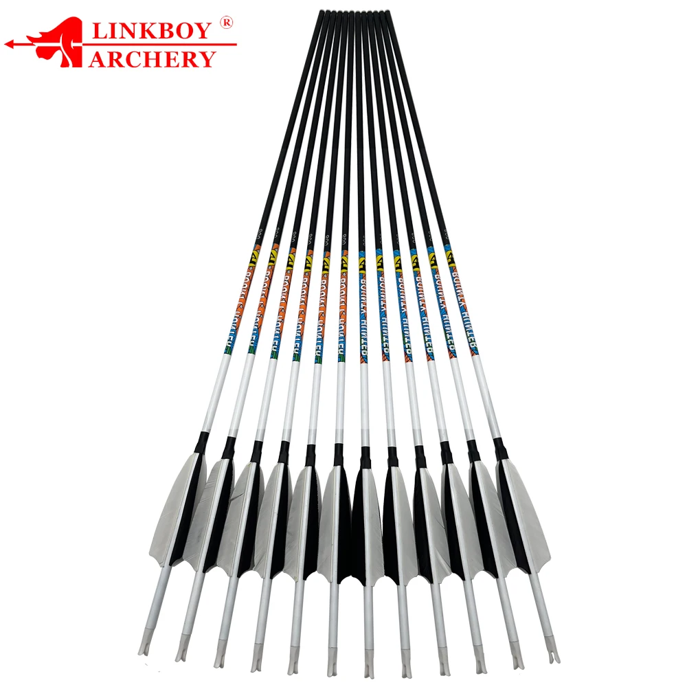 12PCS Carbon Arrow 30/32 Inch Carbon Arrows Replaceable Arrowhead for Compound/Recurve Bow Archery Hunting Targeting
12PCS Carbon Arrow 30/32 Inch Carbon Arrows Replaceable Arrowhead for Compound/Recurve Bow Archery Hunting Targeting
