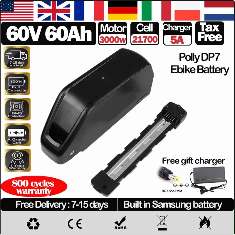 60 В 20ah 30 40 50ah 60ah E Bike Battery DP7 Downtube Scooter Batterie Electrique 60v chamrider 1000w 2000w 21700 Литиевая батарея
60 В 20ah 30 40 50ah 60ah E Bike Battery DP7 Downtube Scooter Batterie Electrique 60v chamrider 1000w 2000w 21700 Литиевая батарея