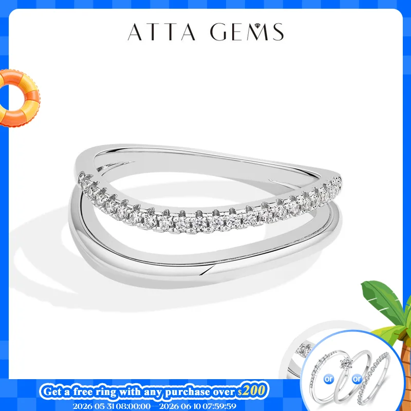 ATTAGEMS Simple Full Moissanite Ring DVVS1 Original s925 Sterling Silver Engagement Wavy Band for Women Cocktail Party Jewelry
ATTAGEMS Simple Full Moissanite Ring DVVS1 Original s925 Sterling Silver Engagement Wavy Band for Women Cocktail Party Jewelry