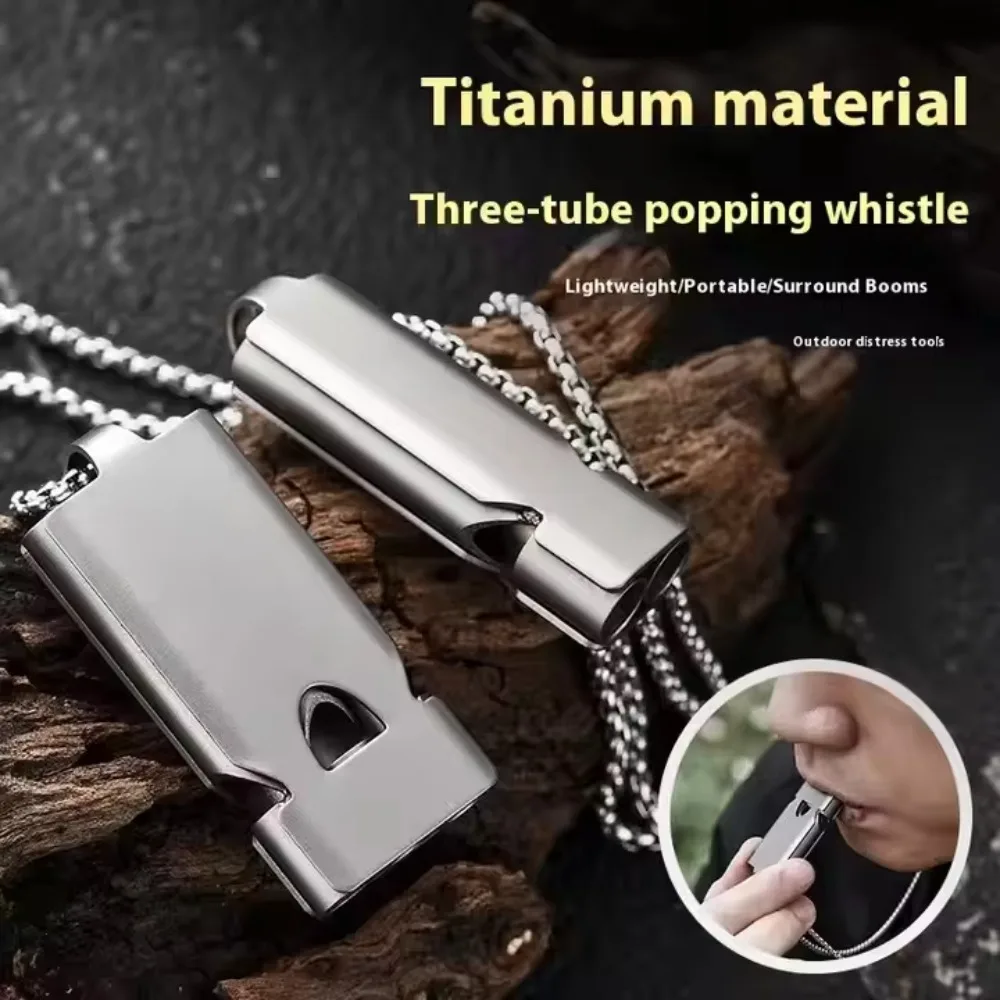 Titanium Alloy EDC Survival Whistle Triple-Tube High Decibel Portable Outdoor Camping Hiking Emergency Gear,Gift for Men
Titanium Alloy EDC Survival Whistle Triple-Tube High Decibel Portable Outdoor Camping Hiking Emergency Gear,Gift for Men