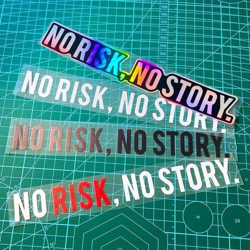 1PC No Risk No Story Text Waterproof Vinyl Sticker Decal For Motorcycle Fuel Tank Helmet Car Triangle Rear Window Decor
1PC No Risk No Story Text Waterproof Vinyl Sticker Decal For Motorcycle Fuel Tank Helmet Car Triangle Rear Window Decor