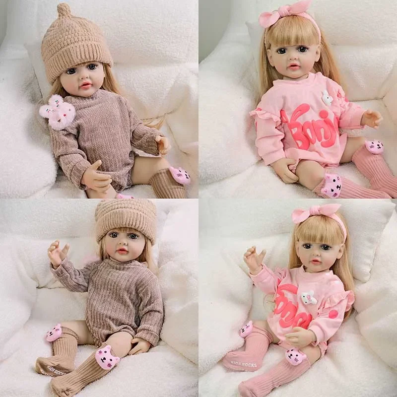 55CM Full Body Betty Soft Silicone Vinyl Reborn Toddler Blond Hair Girl Princess Lifelike Baby Doll Christmas Gift
55CM Full Body Betty Soft Silicone Vinyl Reborn Toddler Blond Hair Girl Princess Lifelike Baby Doll Christmas Gift