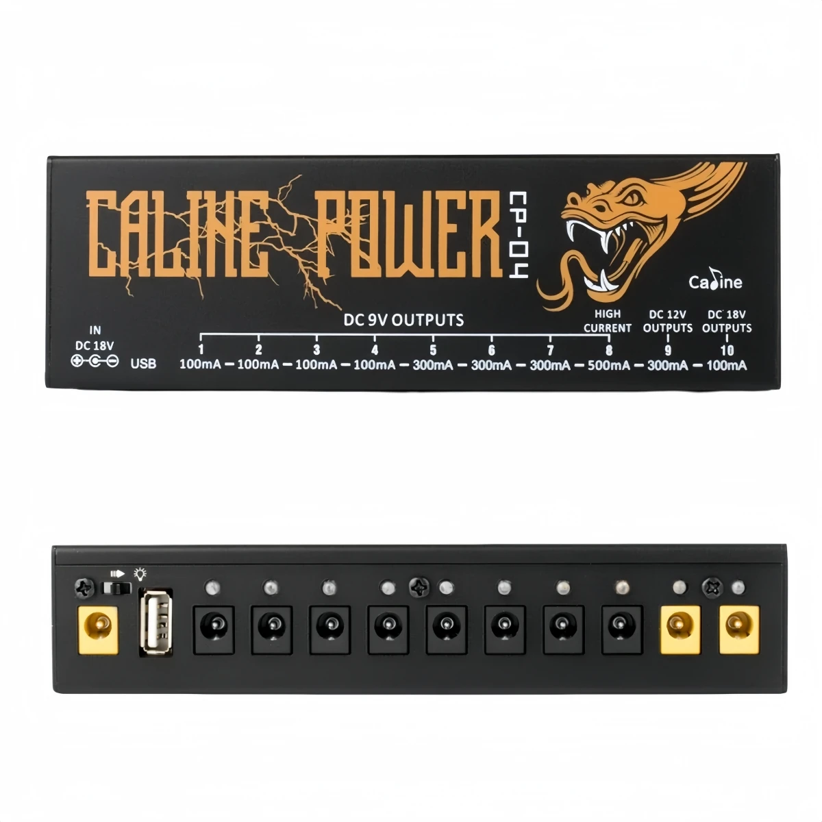 CALINE CP-04 Power Supply for Guitar Bass Pedal 10 Isolated DC Outputs 9V/12V/18V Short Circuit / Overcurrent Protection Safe
CALINE CP-04 Power Supply for Guitar Bass Pedal 10 Isolated DC Outputs 9V/12V/18V Short Circuit / Overcurrent Protection Safe