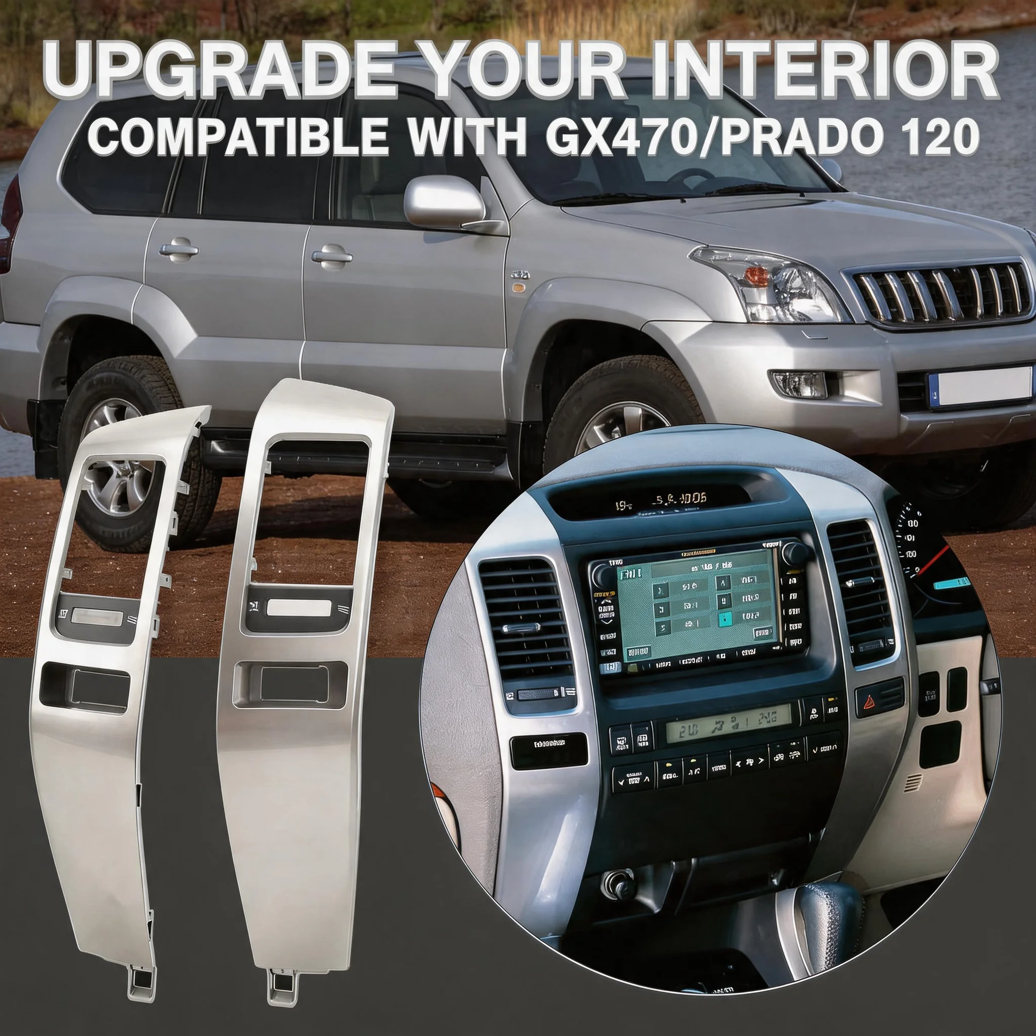 Fit for Toyota Prado Land Cruiser Lexus GX470 Air Vent Trim 55474-60040 OEM Premium Quality Dashboard Vent Panel Replacement
Fit for Toyota Prado Land Cruiser Lexus GX470 Air Vent Trim 55474-60040 OEM Premium Quality Dashboard Vent Panel Replacement
