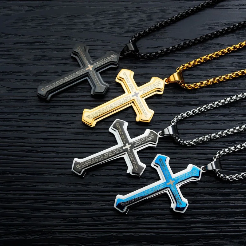 Jewelry Titanium Steel Three-Layer Vintage Cross Pendant Hip-Hop Necklace Stainless Steel Accessories Gift for Men
Jewelry Titanium Steel Three-Layer Vintage Cross Pendant Hip-Hop Necklace Stainless Steel Accessories Gift for Men