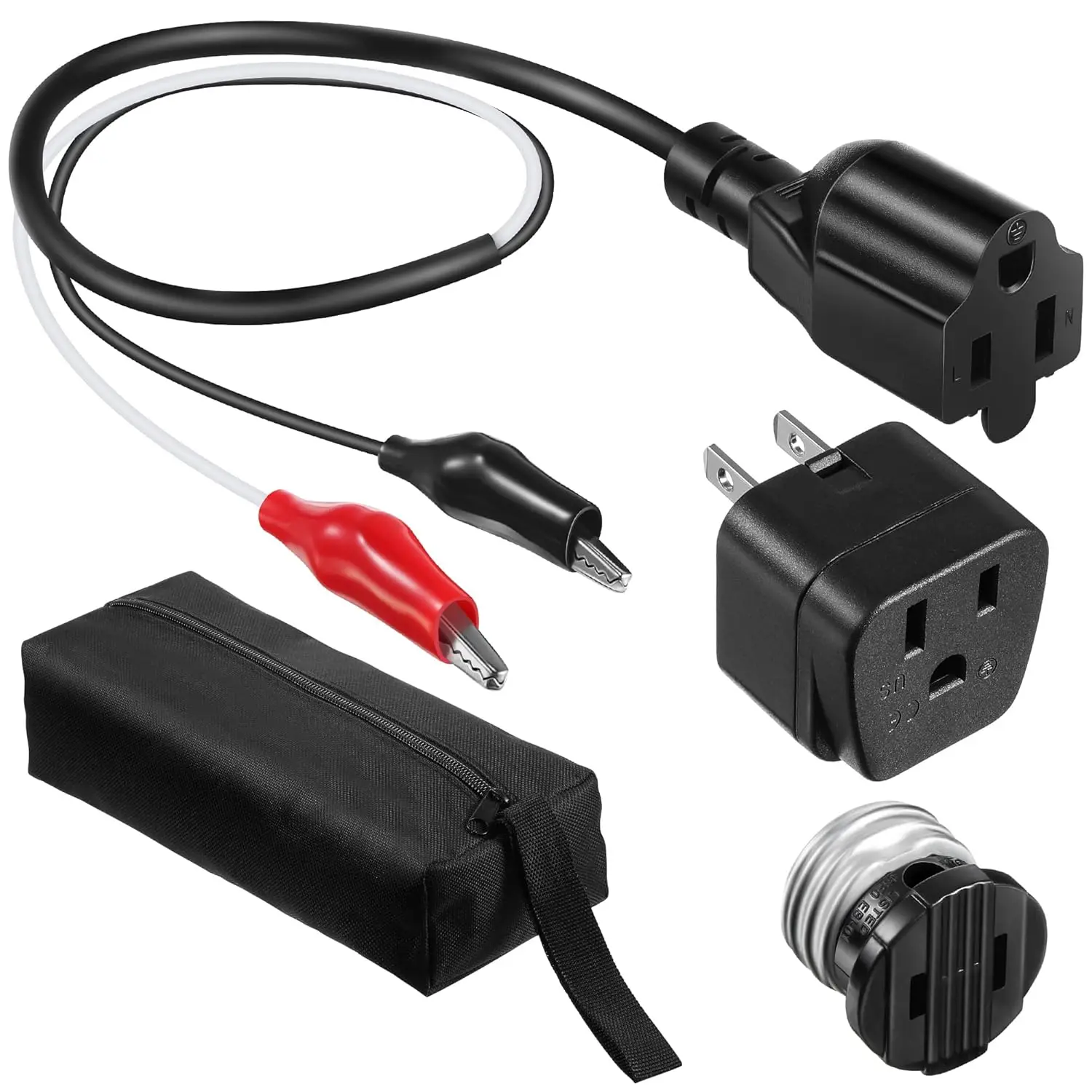 Circuit Breaker Finder Adapter Kit with Clips, Light Socket, Grounding Adapter, Carrying Case for ET300 ET310
Circuit Breaker Finder Adapter Kit with Clips, Light Socket, Grounding Adapter, Carrying Case for ET300 ET310