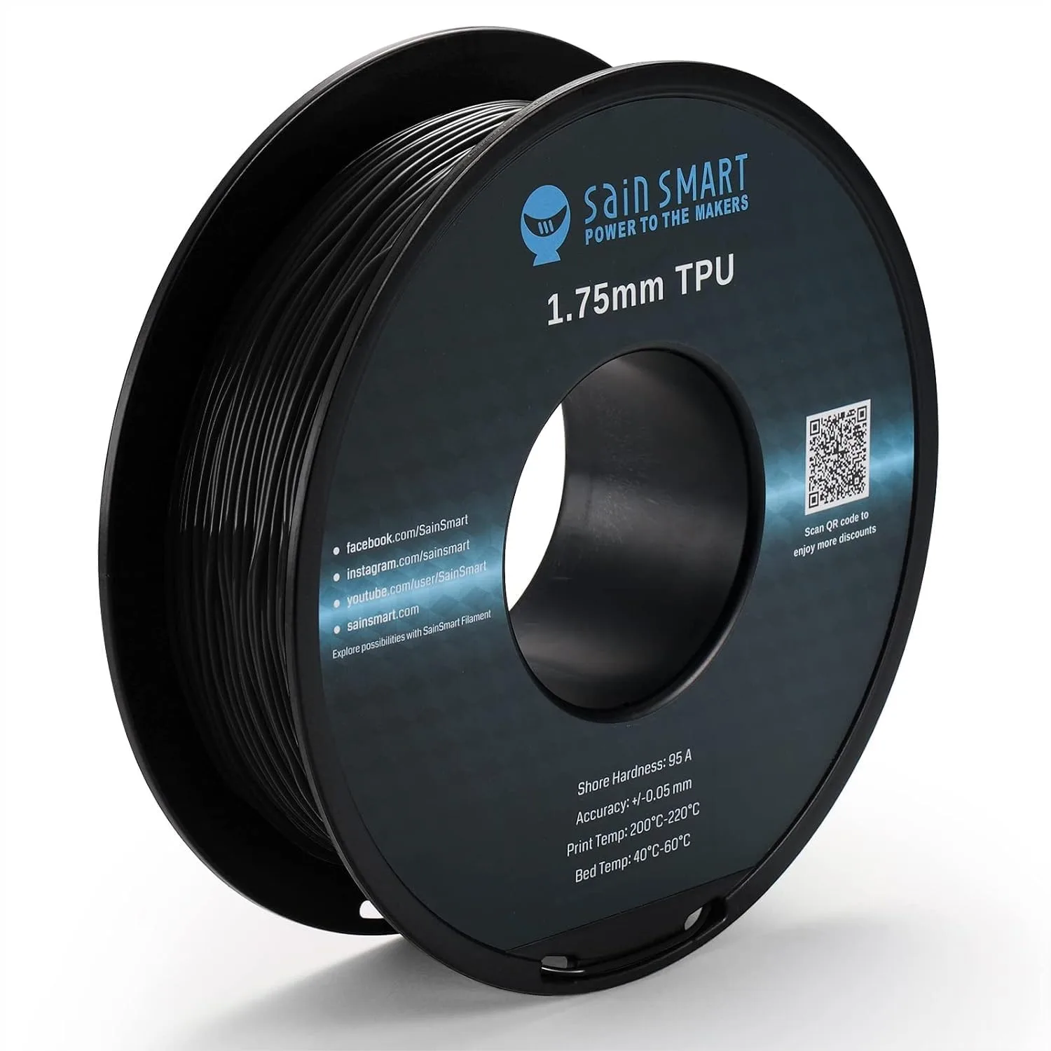 Flexible TPU 3D Printer Filament 1.75mm, 0.8kg Spool with Dimensional Accuracy +/- 0.05mm for Strong Prints
Flexible TPU 3D Printer Filament 1.75mm, 0.8kg Spool with Dimensional Accuracy +/- 0.05mm for Strong Prints