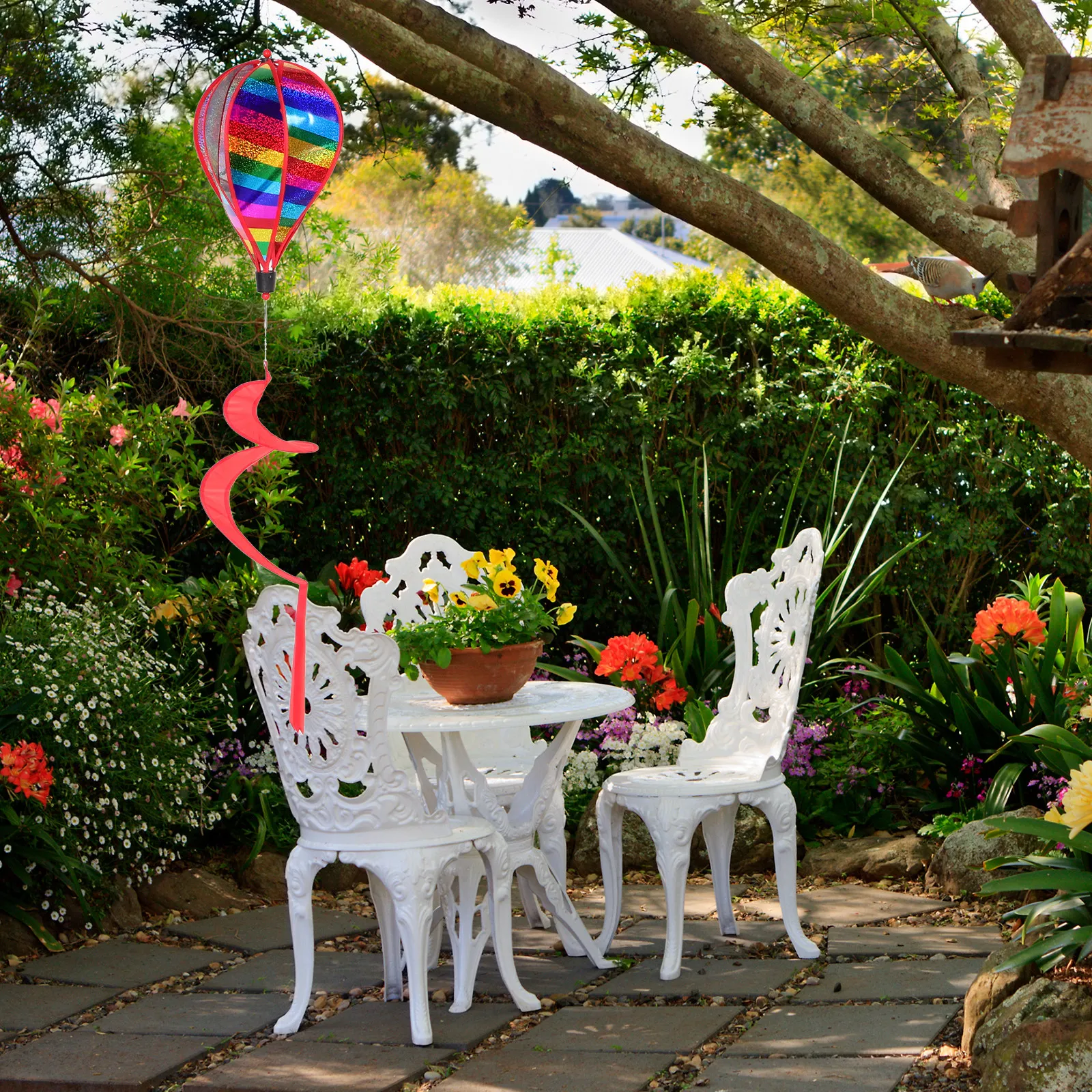 4Pcs Rainbow Hot Air Balloon Outdoor Wind Sculpture Garden Decoration Hanging Rotating Balloon Wind Chime Festive Yard
4Pcs Rainbow Hot Air Balloon Outdoor Wind Sculpture Garden Decoration Hanging Rotating Balloon Wind Chime Festive Yard