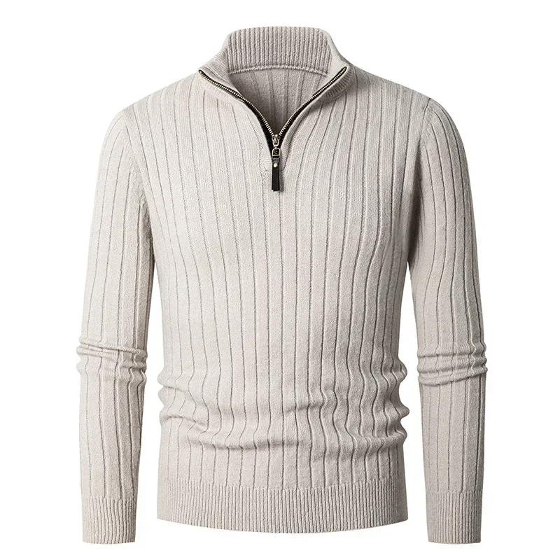 2023 New Men's Stand Up Neck Half Zipper Sweater Youth Fashion Vertical Stripe Trendy Bottom Sweater
2023 New Men's Stand Up Neck Half Zipper Sweater Youth Fashion Vertical Stripe Trendy Bottom Sweater
