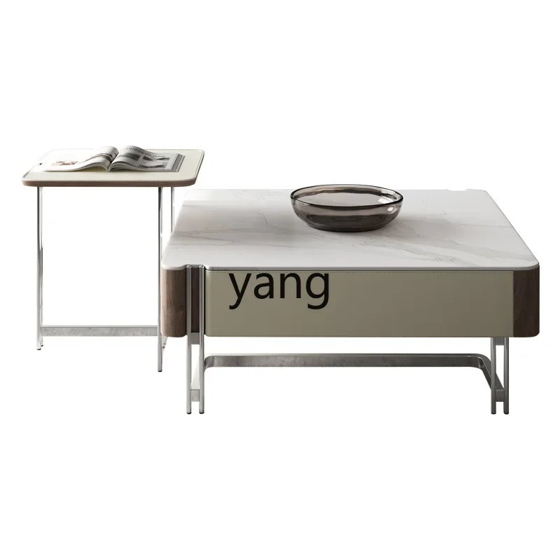 CX light luxury high-end rock slab movable living room household square coffee table
CX light luxury high-end rock slab movable living room household square coffee table