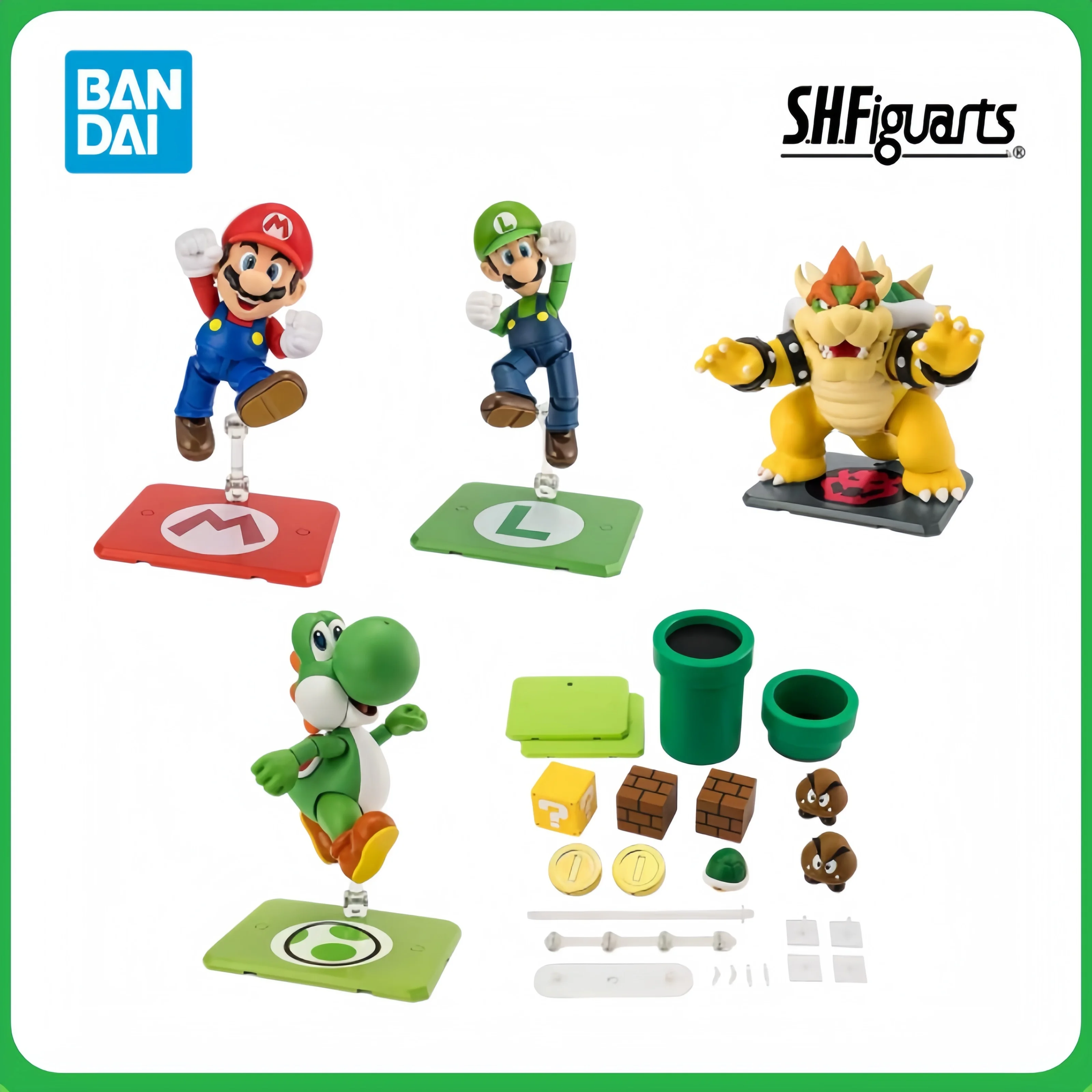【In Stock】BANDAI S.H.Figuarts "Super Mario" Mario Luigi Bowser Yoshi Goomba movable figure set toy gift
【In Stock】BANDAI S.H.Figuarts "Super Mario" Mario Luigi Bowser Yoshi Goomba movable figure set toy gift
