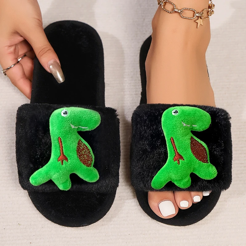 Casual Slippers Women House Cute Cartoon Designer Shoes Girls Elegant Indoor Fashion Flat Fluffy Footwear Spring Autumn Trend
Casual Slippers Women House Cute Cartoon Designer Shoes Girls Elegant Indoor Fashion Flat Fluffy Footwear Spring Autumn Trend