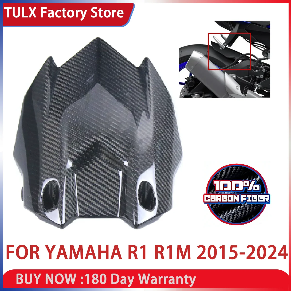 3K Dry Carbon fiber Motorcycle Rear Fender Rear wheel mudguard For Yamaha R1 R1M 2017 2018 2019 2020 2021 2022 2023 2024 2025
3K Dry Carbon fiber Motorcycle Rear Fender Rear wheel mudguard For Yamaha R1 R1M 2017 2018 2019 2020 2021 2022 2023 2024 2025