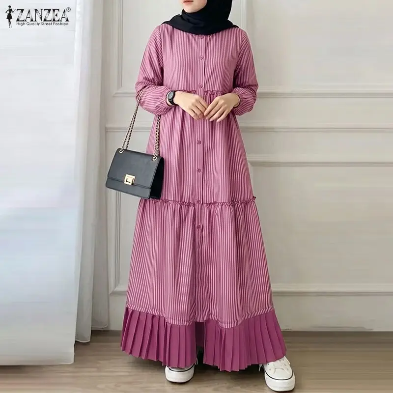 2026 ZANZEA Elegant O Neck Long Sleeve Gird Printed Dresses Women Patchwork Muslim Dress Abaya Robe Femme Dubai Sundress Kaftan
2026 ZANZEA Elegant O Neck Long Sleeve Gird Printed Dresses Women Patchwork Muslim Dress Abaya Robe Femme Dubai Sundress Kaftan