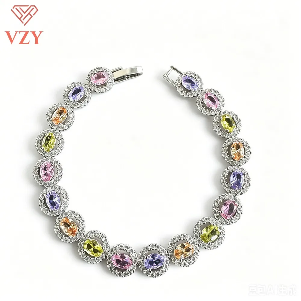 VZY Jewelry Colored Gemstone Bracelet Full Diamond Bracelet Fashion Crystal
VZY Jewelry Colored Gemstone Bracelet Full Diamond Bracelet Fashion Crystal
