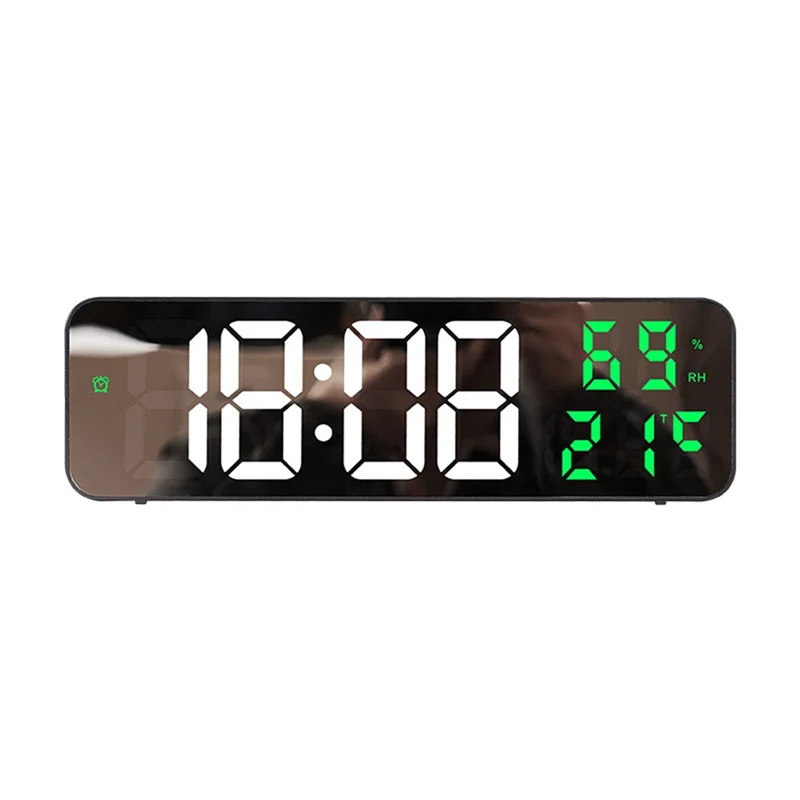 Digital Wall Clock Temperature and Humidity Display Night Mode Table Alarm Clock 12/24H Electronic LED Clock
Digital Wall Clock Temperature and Humidity Display Night Mode Table Alarm Clock 12/24H Electronic LED Clock