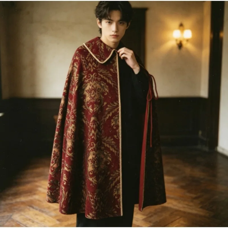 Medieval Renaissance Noble Tudor King Costume Half Shoulder Cape for Ren Faire Halloween Stage Performance
Medieval Renaissance Noble Tudor King Costume Half Shoulder Cape for Ren Faire Halloween Stage Performance