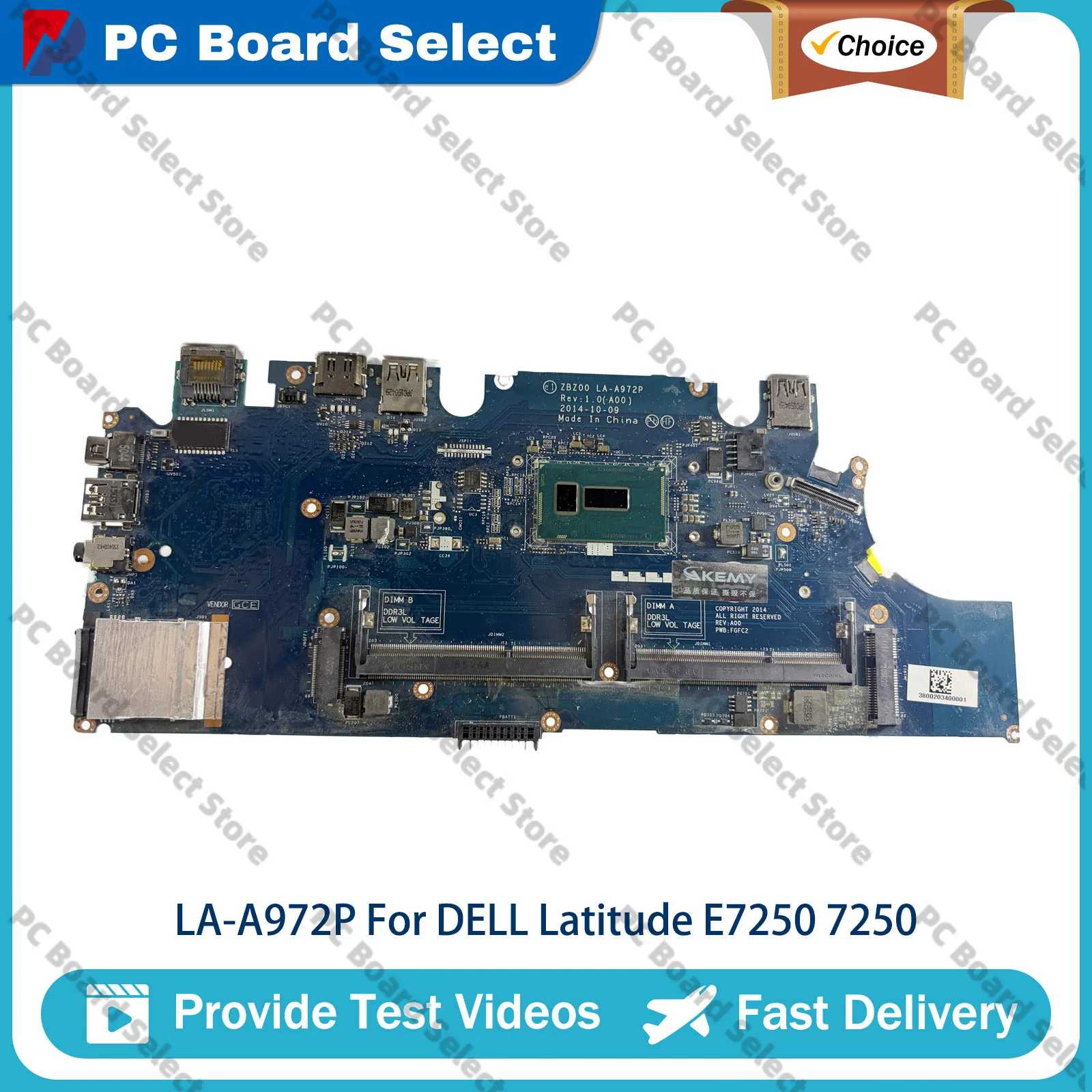 Laptop Motherboard For DELL Latitude 7250 E7250 LA-A972P 0TPHC4 0G9CNK 02PVP8 0F9HCX 100% Tested OK
Laptop Motherboard For DELL Latitude 7250 E7250 LA-A972P 0TPHC4 0G9CNK 02PVP8 0F9HCX 100% Tested OK