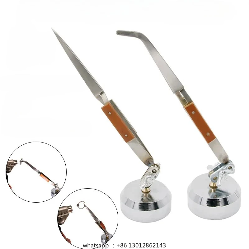 1pc Jewelry Welding Clip Tool Curved Mouth Or Straight Mouth Welding Tweezers With 360° Rotation Base Jewelry Making Repair Tool
1pc Jewelry Welding Clip Tool Curved Mouth Or Straight Mouth Welding Tweezers With 360° Rotation Base Jewelry Making Repair Tool