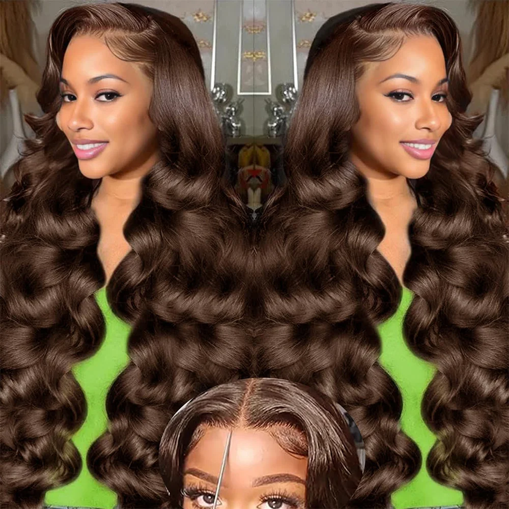 Chocolate Brown Body Wave Wig 13x4 HD Transparent Lace Frontal Wigs High Density 100% Human Hair 13x6 Lace 40 Inch Wig of Woman
Chocolate Brown Body Wave Wig 13x4 HD Transparent Lace Frontal Wigs High Density 100% Human Hair 13x6 Lace 40 Inch Wig of Woman