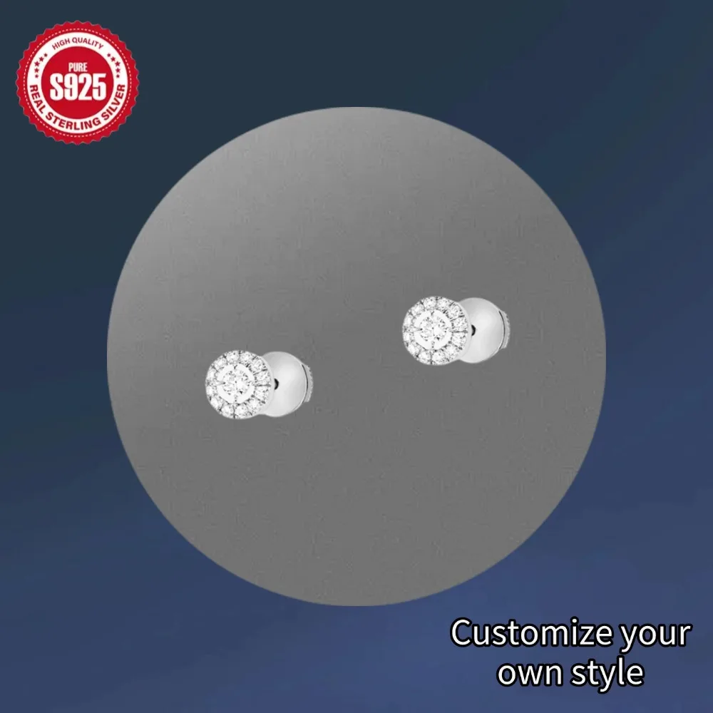 S925 Sterling Silver Mini Round Diamond Earrings, Exquisite And Fashionable Jewelry Holiday Gift
S925 Sterling Silver Mini Round Diamond Earrings, Exquisite And Fashionable Jewelry Holiday Gift