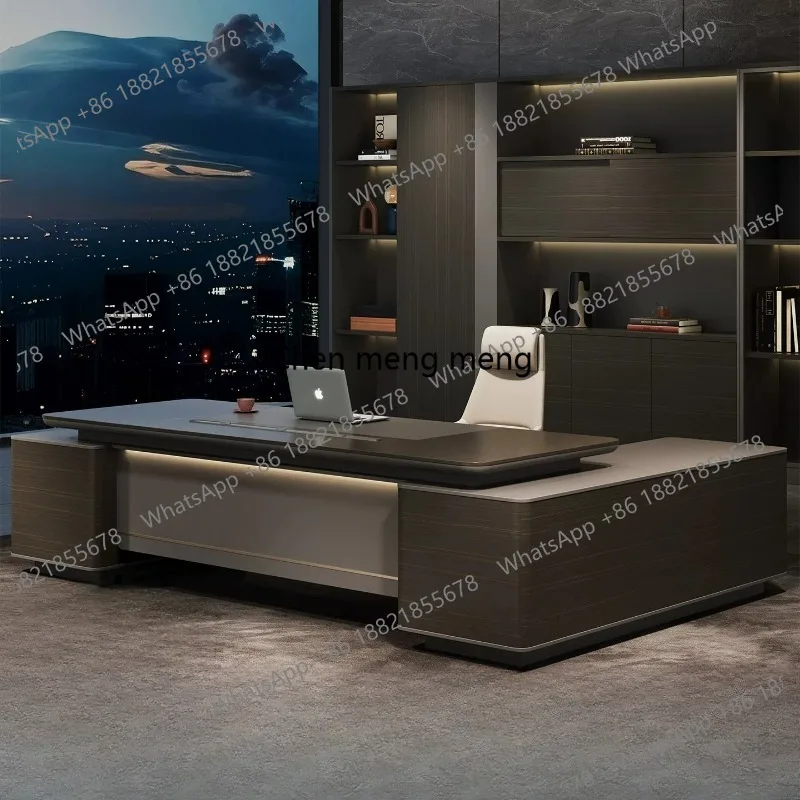 Office boss table, office furniture, desk manager, desk and chair combination, simple modern light luxury president table
Office boss table, office furniture, desk manager, desk and chair combination, simple modern light luxury president table