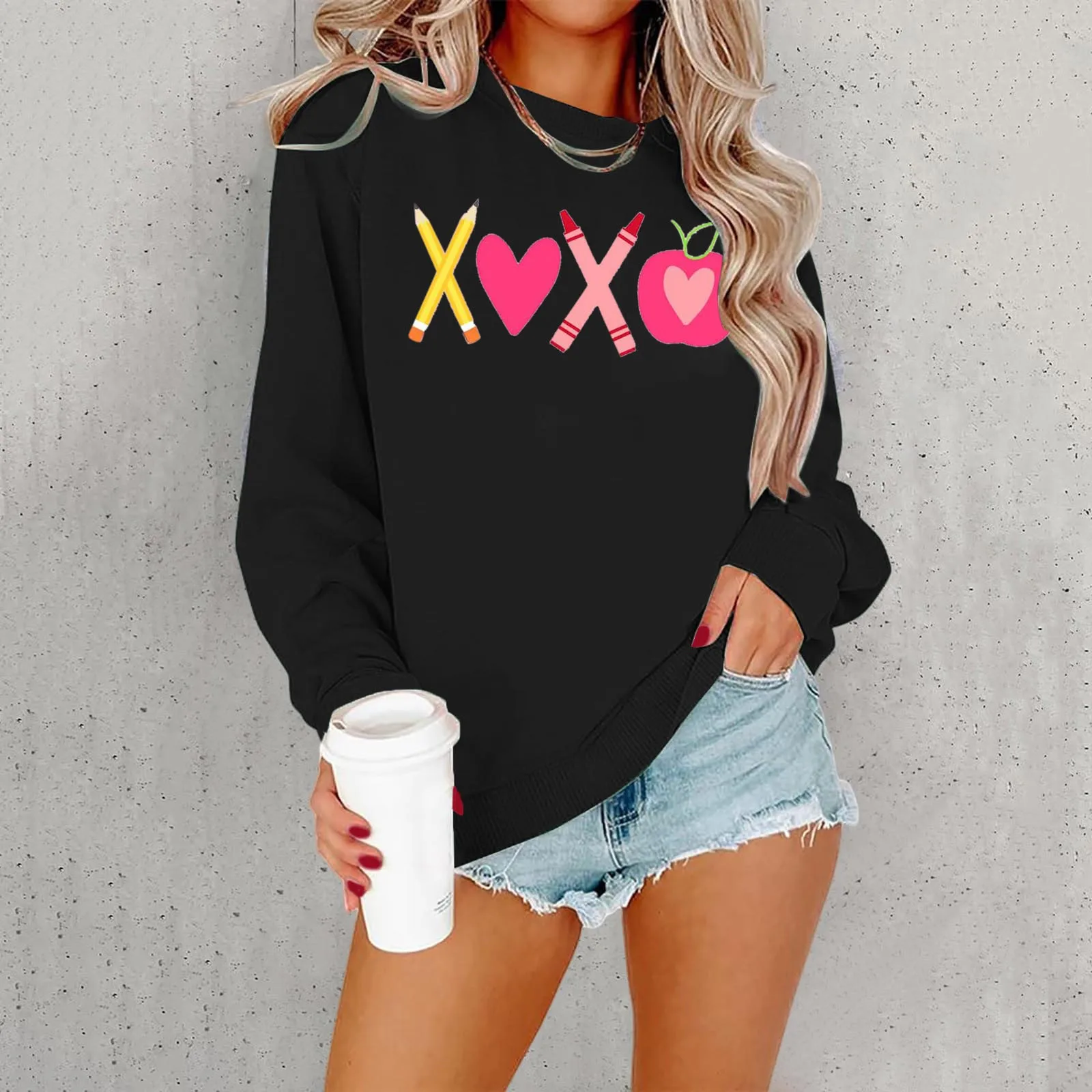 Valentine'S Day Long Sleeve Pullover Sweatshirt Top Casual Y2k Oversize Long-Sleeved Sweater Holiday Festive Party Hoodie Top
Valentine'S Day Long Sleeve Pullover Sweatshirt Top Casual Y2k Oversize Long-Sleeved Sweater Holiday Festive Party Hoodie Top