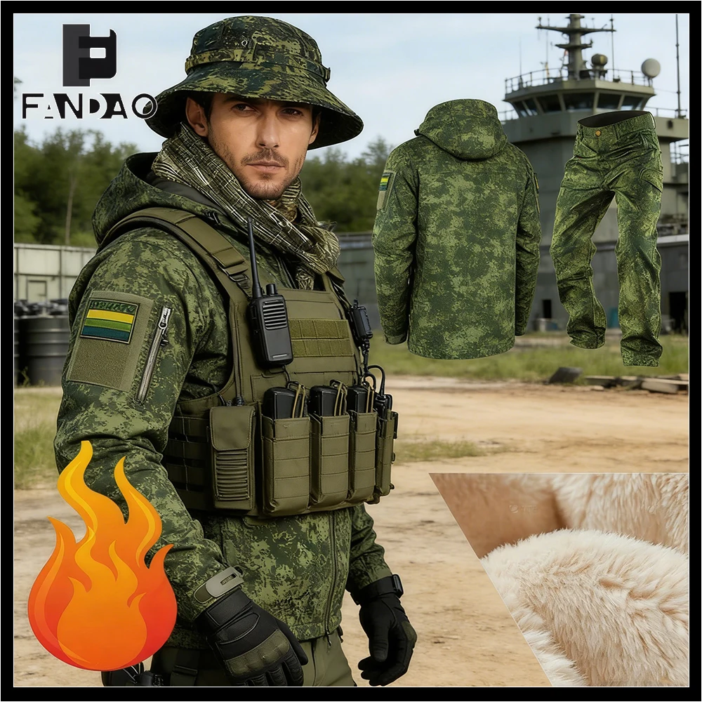 Русская камуфляжная тактическая куртка, мужские водонепроницаемые ветрозащитные тренировочные комплекты на флисовой подкладке для улицы CS, охоты, кемпинга, рыбалки
Русская камуфляжная тактическая куртка, мужские водонепроницаемые ветрозащитные тренировочные комплекты на флисовой подкладке для улицы CS, охоты, кемпинга, рыбалки