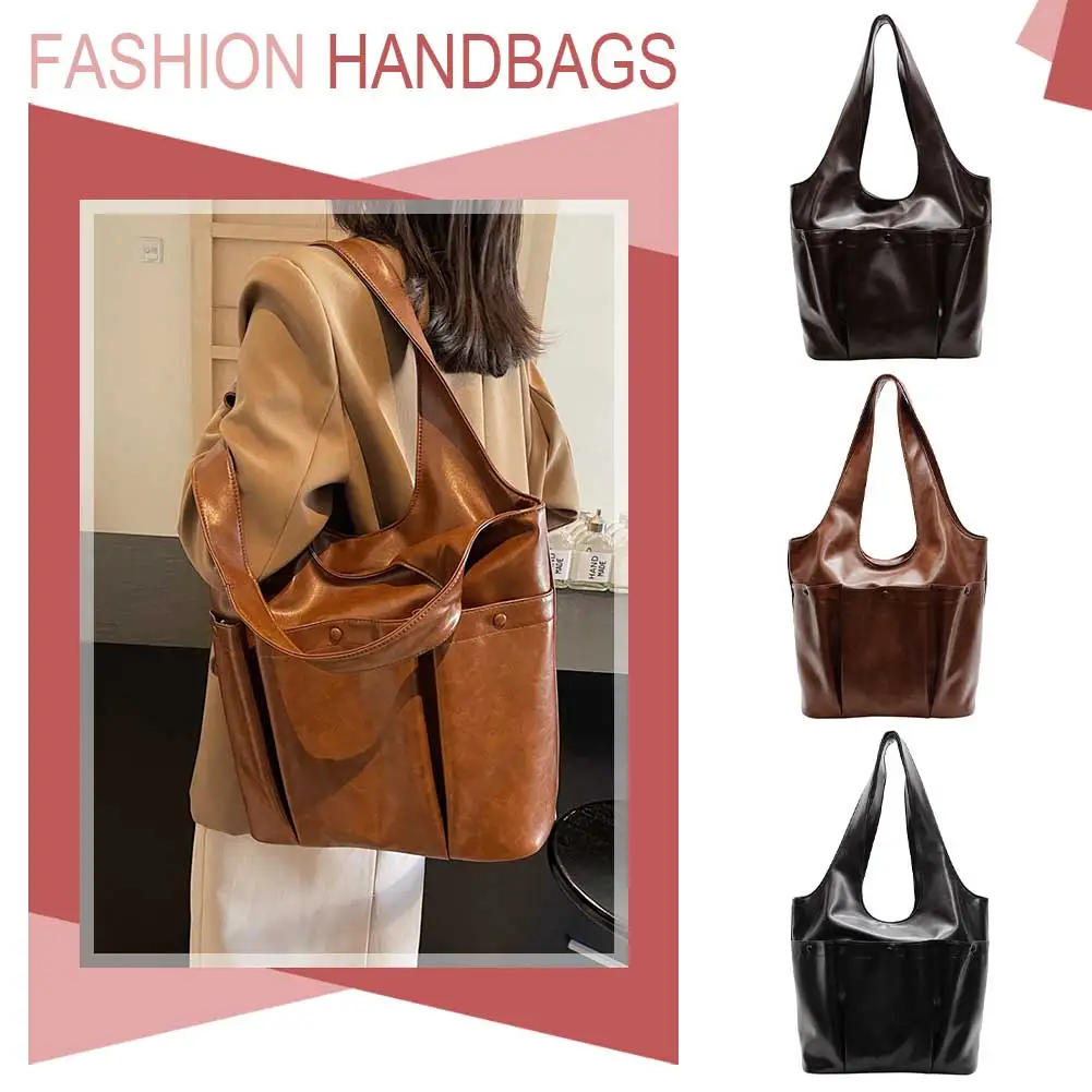 Shoulder Tote Bag for Women Large Capacity Underarm Bag PU Leather With Pockets Hobo Bag Solid Color Handbag Travel Shopping Bag
Shoulder Tote Bag for Women Large Capacity Underarm Bag PU Leather With Pockets Hobo Bag Solid Color Handbag Travel Shopping Bag