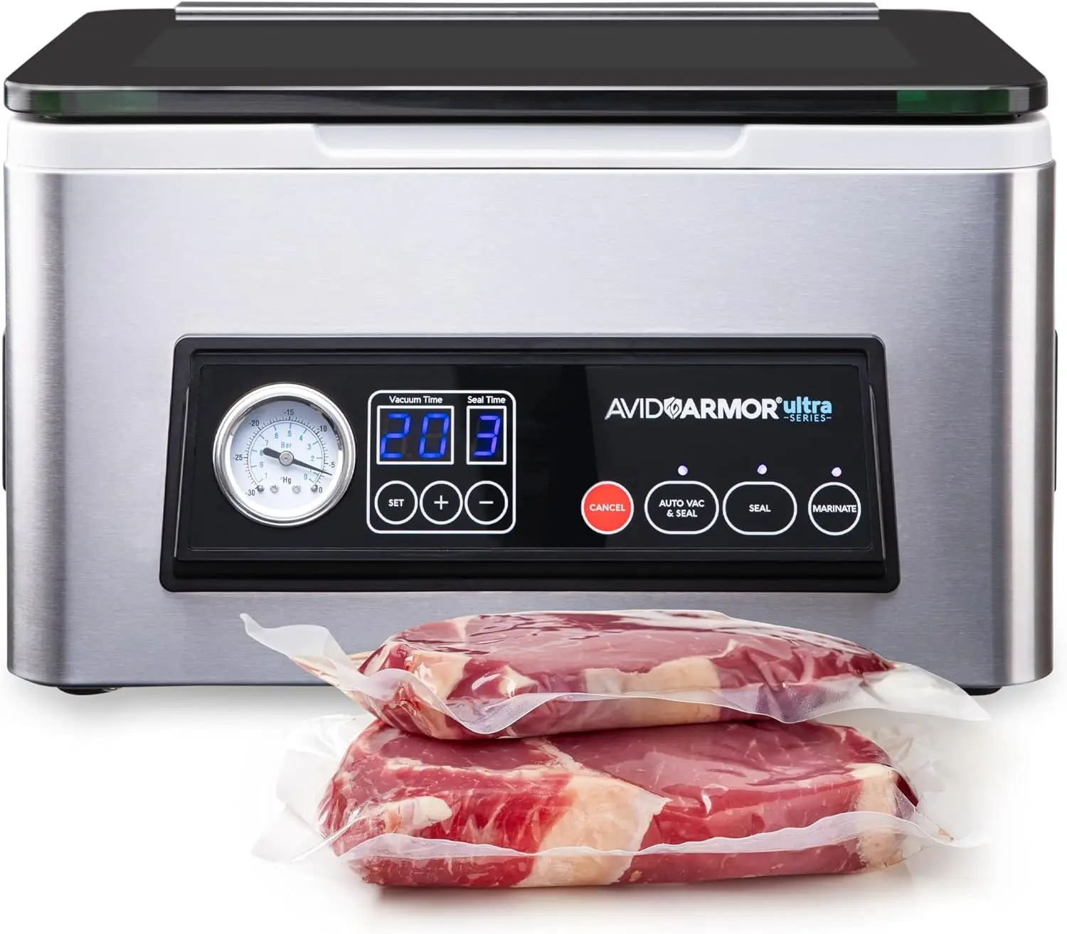 Chamber Vacuum Sealer Machine USV20 Ultra Series for Wet Foods, Meat Vacuum Packing Machine, Compact with 11.5-Inch Vaccum
Chamber Vacuum Sealer Machine USV20 Ultra Series for Wet Foods, Meat Vacuum Packing Machine, Compact with 11.5-Inch Vaccum