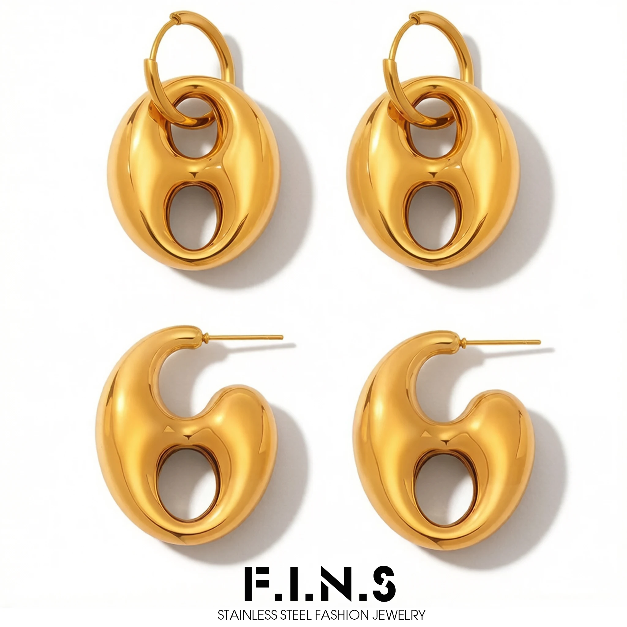 F.I.N.S Chubby Pig Nose Dangle Earrings For Women Trendy Glossy Stainless Steel Gold Plated Waterproof No Fade Fashion Jewelry
F.I.N.S Chubby Pig Nose Dangle Earrings For Women Trendy Glossy Stainless Steel Gold Plated Waterproof No Fade Fashion Jewelry