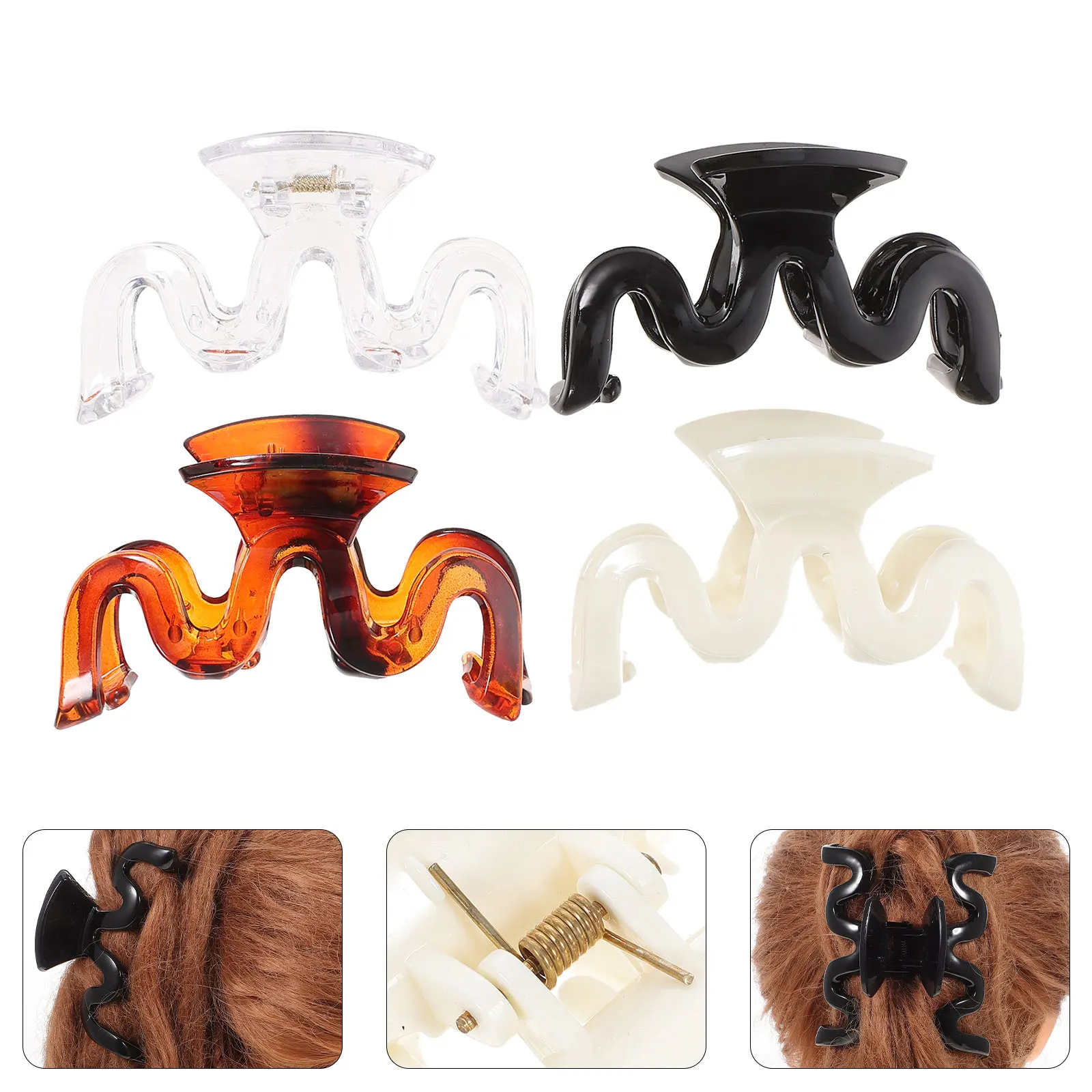 4pcs Wavy Women Large Plastic Styling Thick Thin Party Birthday Christmas Decoration Accessories Claw For Thick Hair Styling
4pcs Wavy Women Large Plastic Styling Thick Thin Party Birthday Christmas Decoration Accessories Claw For Thick Hair Styling