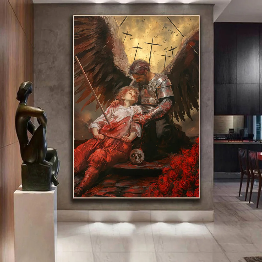 Vintage Last Breath Angel Blood Red Rose Graffiti Wall Art Canvas Painting Norse Mythology Posters Prints Living Room Home Decor
Vintage Last Breath Angel Blood Red Rose Graffiti Wall Art Canvas Painting Norse Mythology Posters Prints Living Room Home Decor
