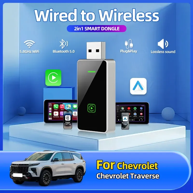 2025 New Car Styling 2in1 Wireless Android Car Adapter Carplay Smart Dongle Plug and Play Car Accessories For Chevrolet Traverse
2025 New Car Styling 2in1 Wireless Android Car Adapter Carplay Smart Dongle Plug and Play Car Accessories For Chevrolet Traverse