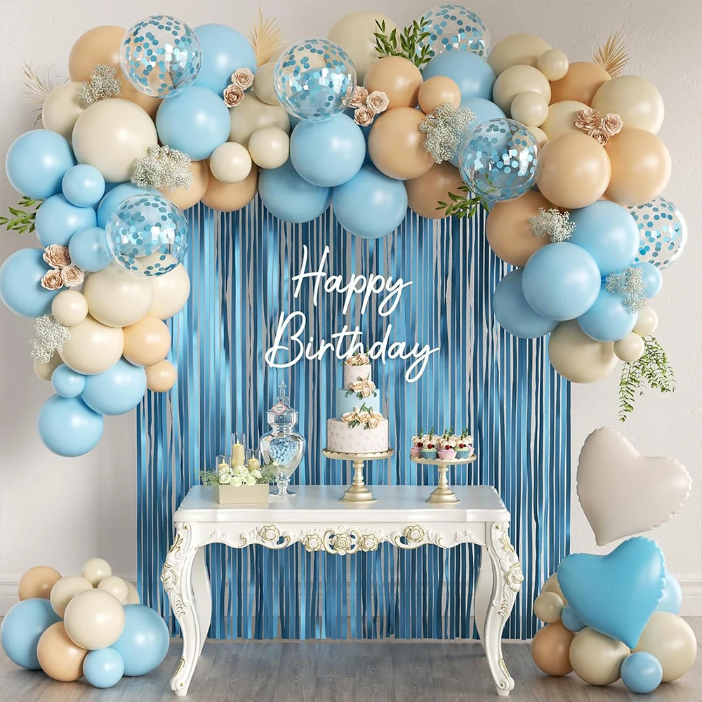 148Pcs Blue Sand White Gold Latex Balloons Garland Arch Kit for Birthday Wedding Bridal Party Home Bar Decoration Supplies
148Pcs Blue Sand White Gold Latex Balloons Garland Arch Kit for Birthday Wedding Bridal Party Home Bar Decoration Supplies