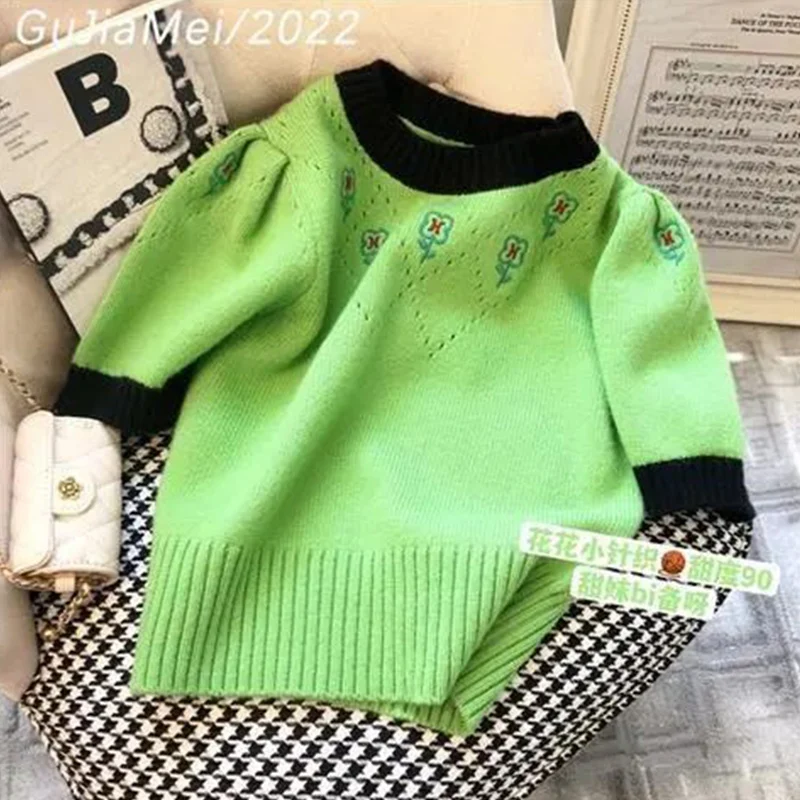 Knitting Pullovers Spring Summer Fashion Temperament Patchwork O-neck Short Sleeve T-Shirts Female Vintage Embroidered Top Tee
Knitting Pullovers Spring Summer Fashion Temperament Patchwork O-neck Short Sleeve T-Shirts Female Vintage Embroidered Top Tee