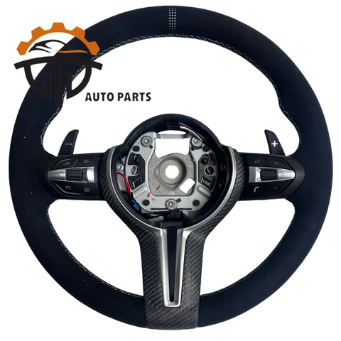 Volante de fibra de carbono personalizado das peças do carro para bmw f10 f30 m3 m4 m5 m6 3k carbono