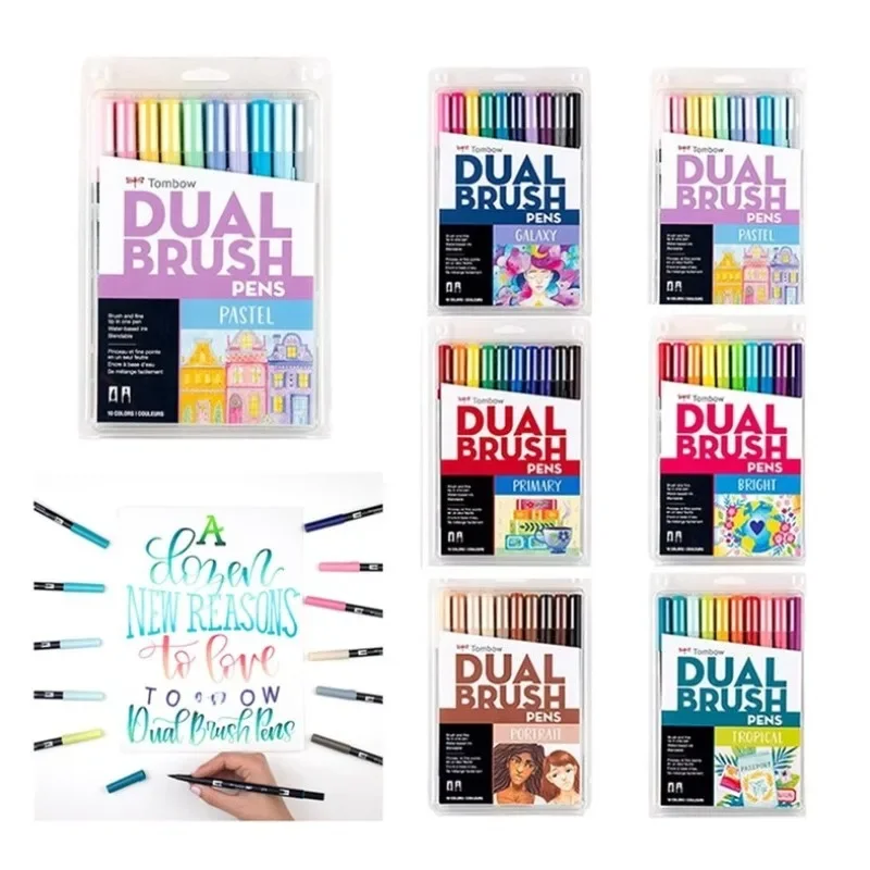 10color/set Japanese Soft Head Watercolor Pen Nylon Double Head Thick Fine Brush Student Watercolor Painting Doodle Art Pen
10color/set Japanese Soft Head Watercolor Pen Nylon Double Head Thick Fine Brush Student Watercolor Painting Doodle Art Pen