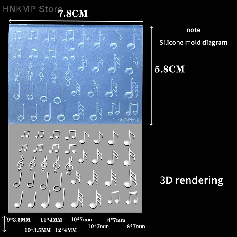 DIY Manicure Tools 3D Letter Number Music Note Nail Decor Silicone Mold Nail Design Supplies
DIY Manicure Tools 3D Letter Number Music Note Nail Decor Silicone Mold Nail Design Supplies