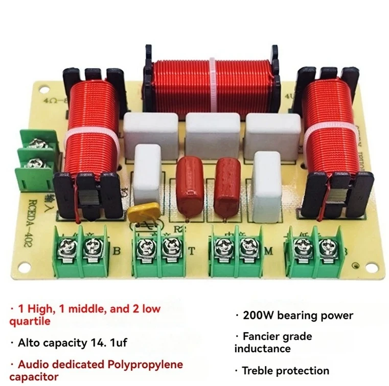 2 шт. четырехполосный кроссоверный аудиодинамик CEA мощностью 200 Вт с разделителями для двух басов, средних частот и высоких частот
2 шт. четырехполосный кроссоверный аудиодинамик CEA мощностью 200 Вт с разделителями для двух басов, средних частот и высоких частот