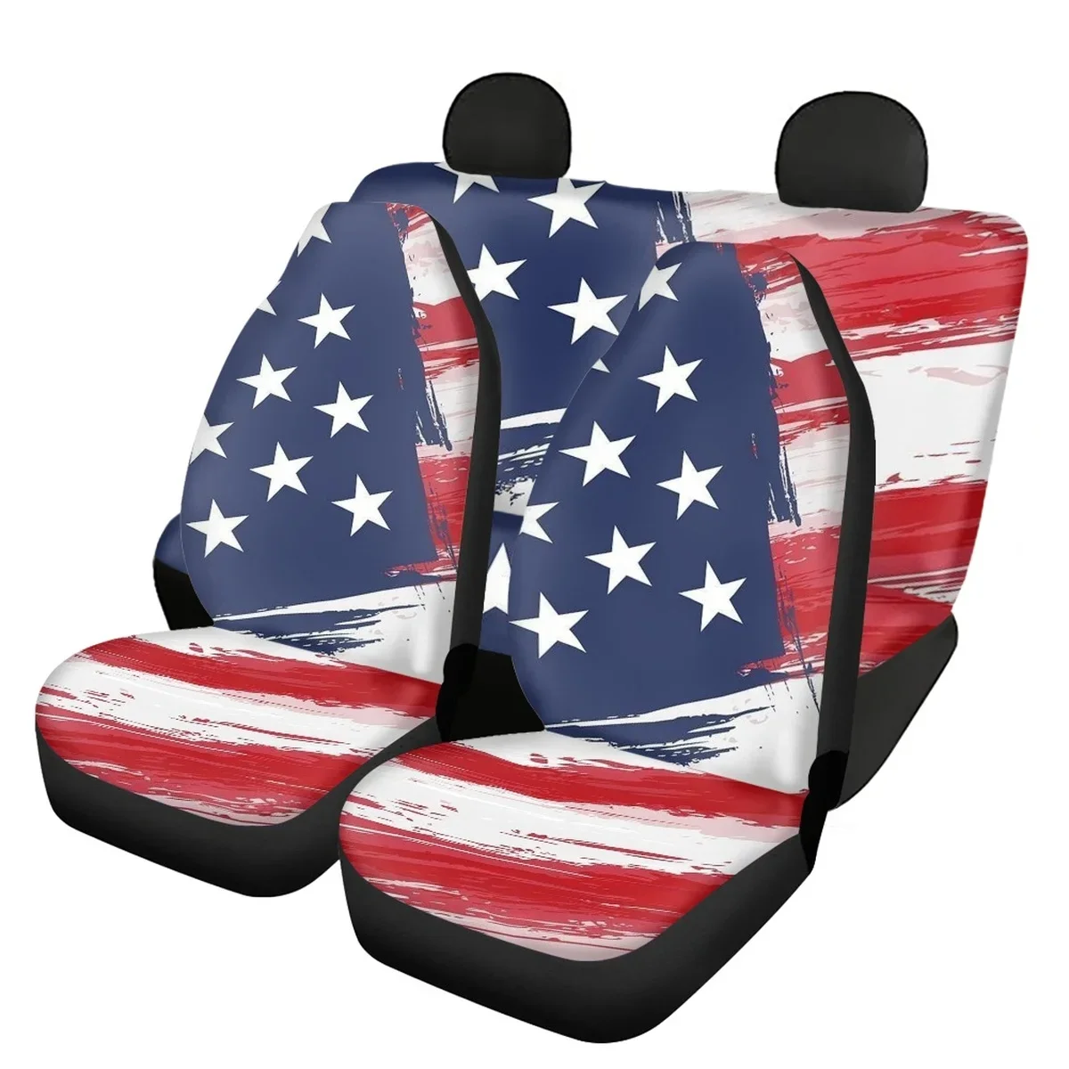 Creative Design Car Seat Covers American Flag Pattern Soft Comfortable Front and Back for Vehicle Seat Covers Accessories 4pcs
Creative Design Car Seat Covers American Flag Pattern Soft Comfortable Front and Back for Vehicle Seat Covers Accessories 4pcs