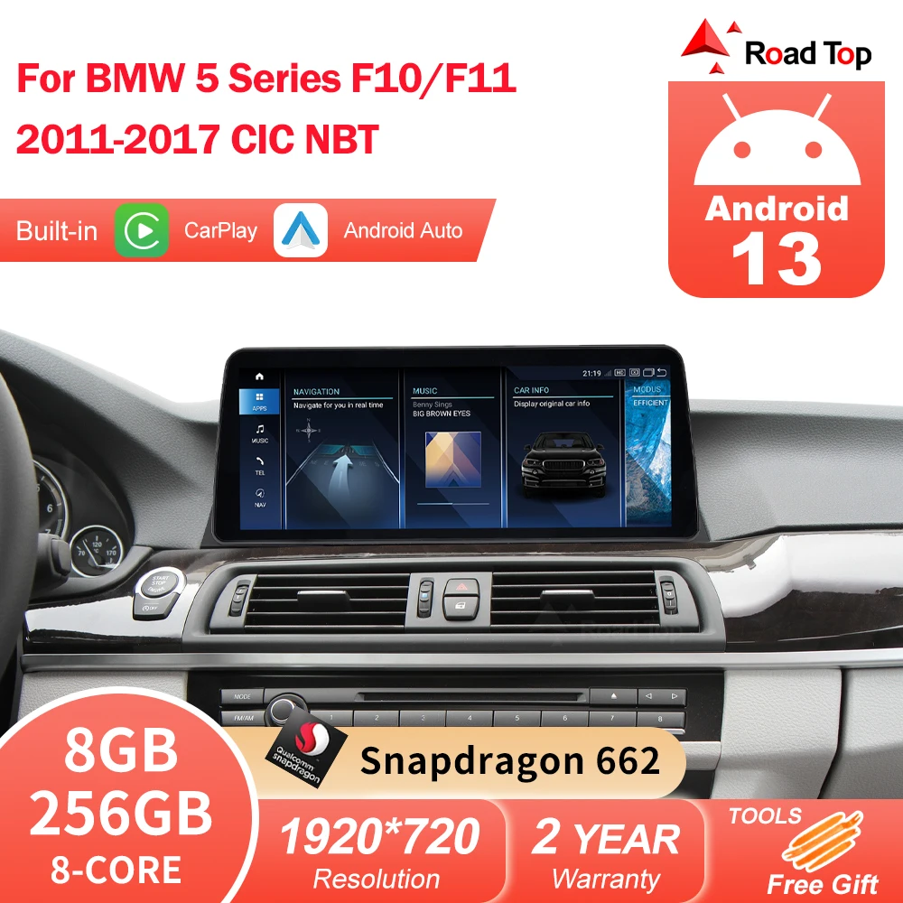Snapdragon 662 Android 13 Touch Screen For BMW 5 Series F10 F11 2011-2017 CarPlay Android Auto GPS Car Radio Multimedia Display
Snapdragon 662 Android 13 Touch Screen For BMW 5 Series F10 F11 2011-2017 CarPlay Android Auto GPS Car Radio Multimedia Display