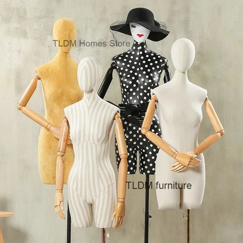 Mannequins High-end Clothing Store Model Props Female Upper-body Window Display Stands with Head Dummy Mannequin Stands
Mannequins High-end Clothing Store Model Props Female Upper-body Window Display Stands with Head Dummy Mannequin Stands