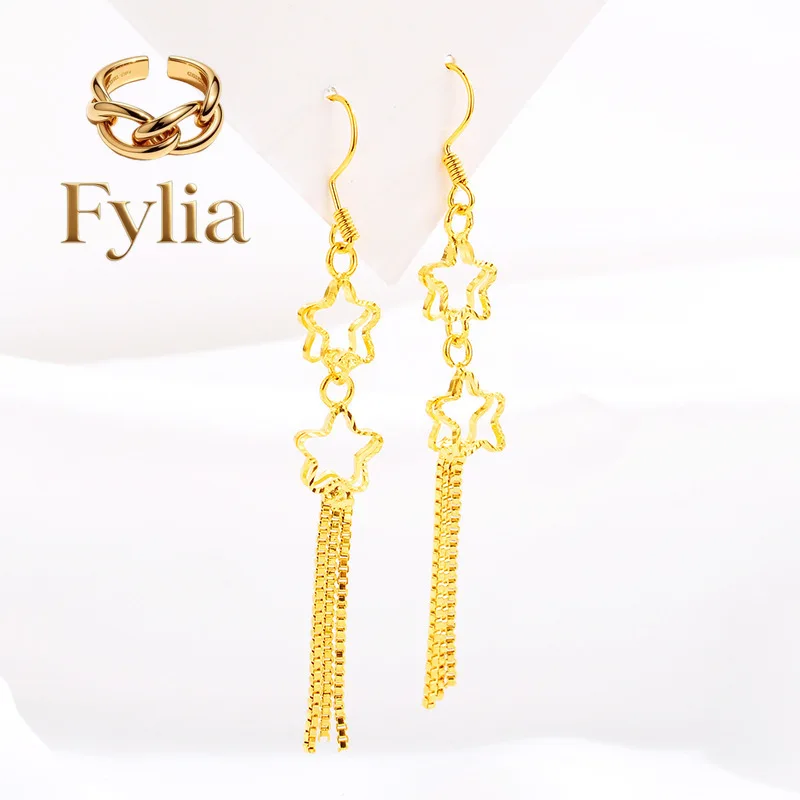 Fylia Jewelry Fylia Jewelry High-quality 9999 gold earrings for women, tassel earrings, goddess earrings 24K pure gold jewelr
Fylia Jewelry Fylia Jewelry High-quality 9999 gold earrings for women, tassel earrings, goddess earrings 24K pure gold jewelr