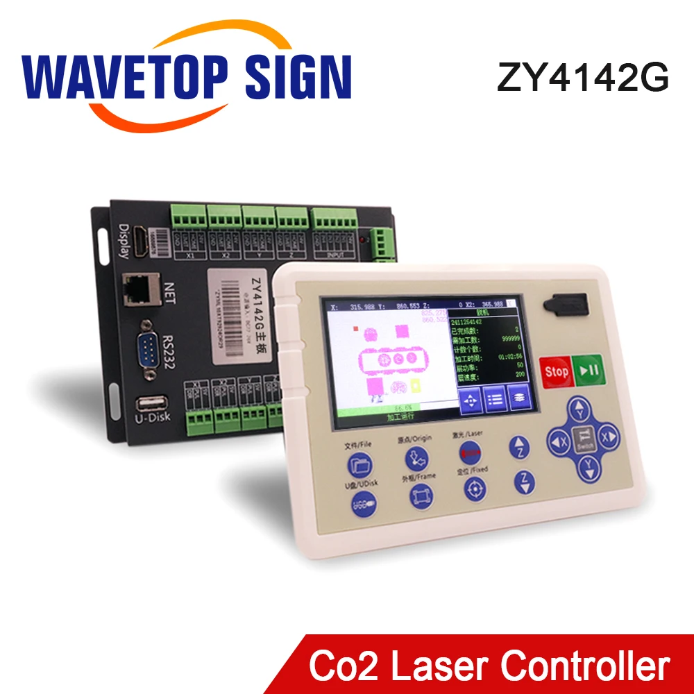 WaveTopSign Co2 Laser Controller ZY4142G 4Axis 4.3inch for Co2 Laser Cutting Engraving Machine
WaveTopSign Co2 Laser Controller ZY4142G 4Axis 4.3inch for Co2 Laser Cutting Engraving Machine