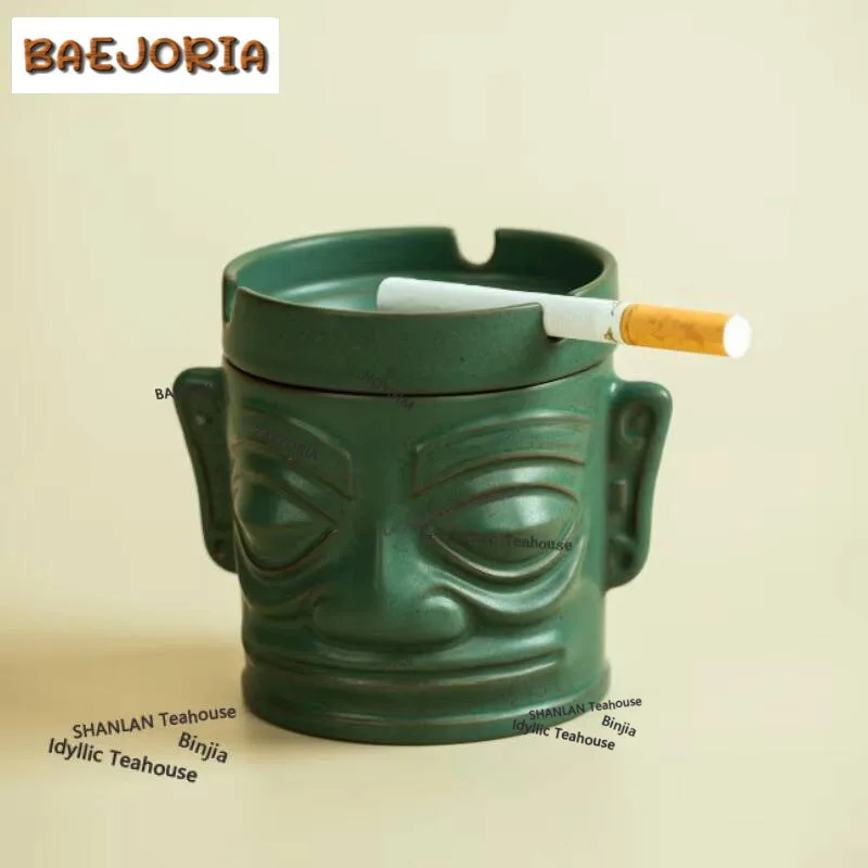Sanxingdui Mask Funnel Style Ashtray Luxury Tobacco Smoke Odor Removal Ash Tray Household Weed Smoking Chinese Tea Set Craft
Sanxingdui Mask Funnel Style Ashtray Luxury Tobacco Smoke Odor Removal Ash Tray Household Weed Smoking Chinese Tea Set Craft
