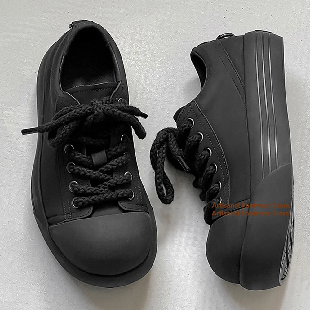 Low Top Thick Sole Derby Shoes Big Round Toe Height Increasing Shoes for Men Black Leather Casual Shoes Trendy Men's Shoes
Low Top Thick Sole Derby Shoes Big Round Toe Height Increasing Shoes for Men Black Leather Casual Shoes Trendy Men's Shoes