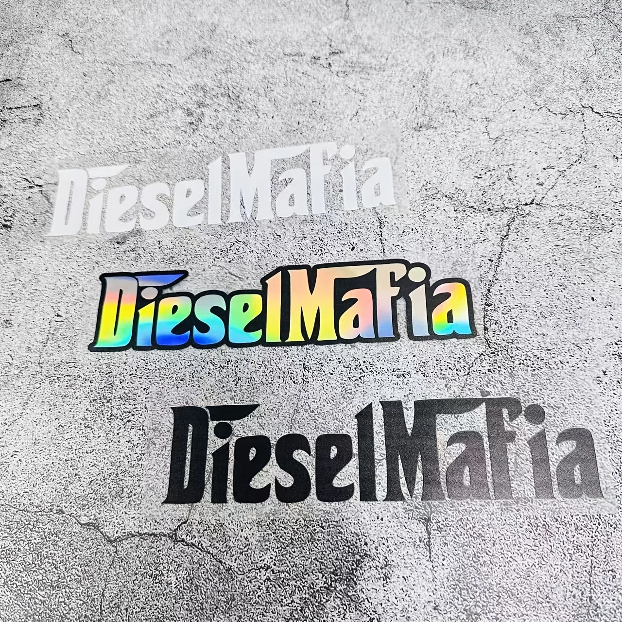 1PC Black White Holographic Diesel Pattern Waterproof Vinyl Sticker for Truck Car Exterior Interior Decor
1PC Black White Holographic Diesel Pattern Waterproof Vinyl Sticker for Truck Car Exterior Interior Decor